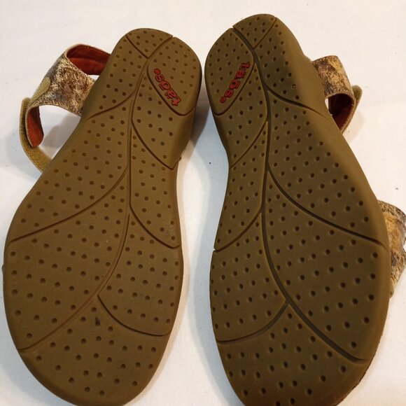 TAOS CAMO SANDAL STRAPPY CORK SOLE WOMEN SIZE 41 - Picture 4 of 4